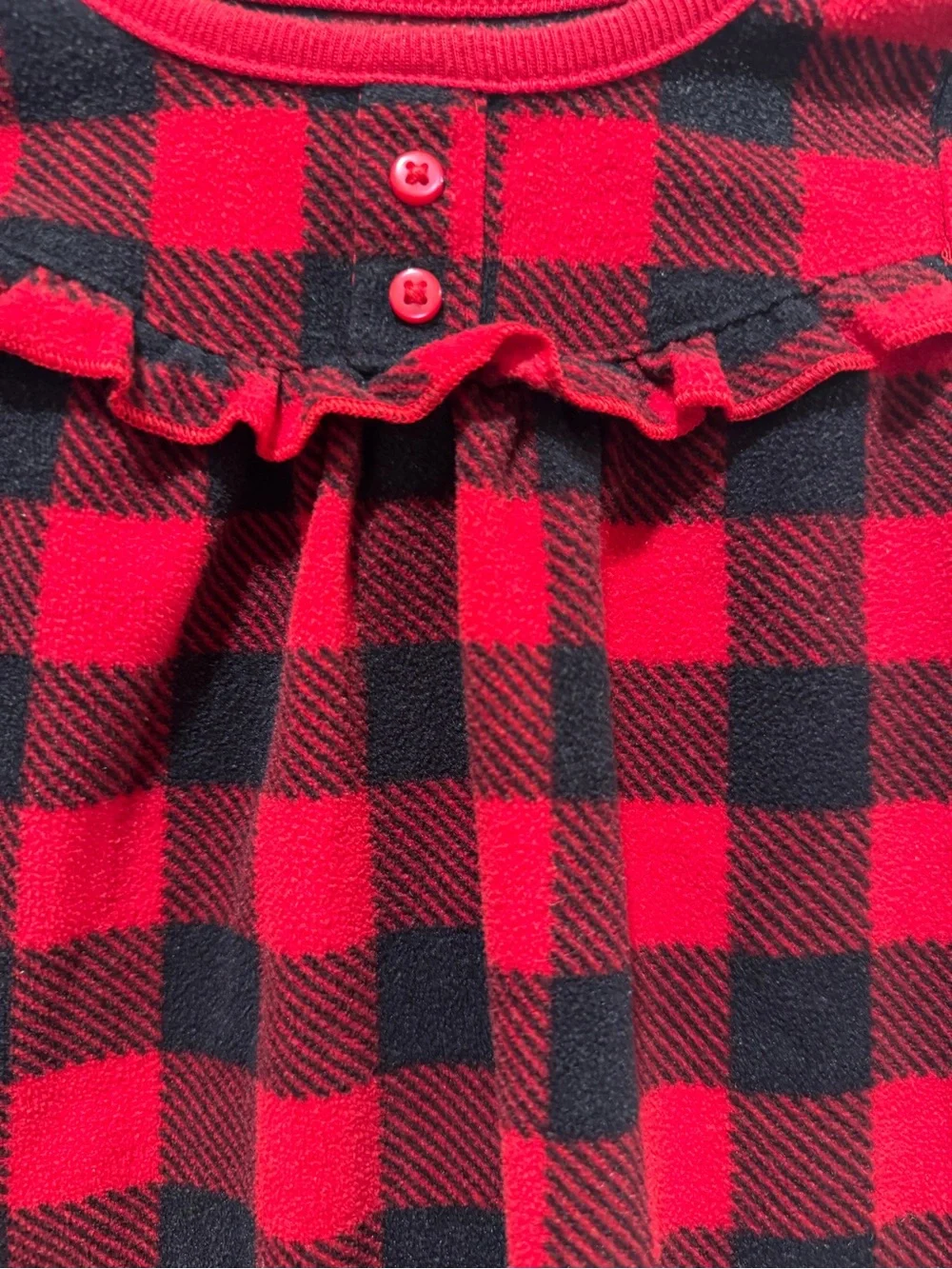 Carter's Red and Black Buffalo Plaid Baby Dress